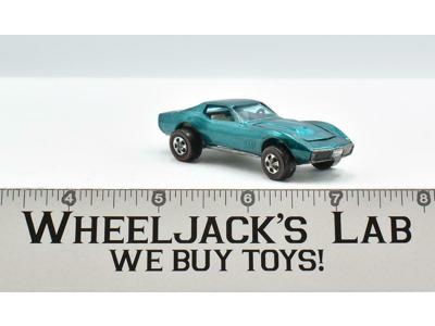 Custom Corvette Teal Restored 1967 Redline Hot Wheels Mattel Vintage RL