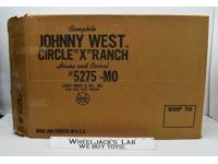 Circle X Ranch w Mailer Box Johnny West Marx Vintage Cardboard Playset 1966
