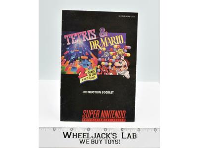 Tetris & Dr. Mario Dr Doctor Instruction Manual Only SNES Super Nintendo