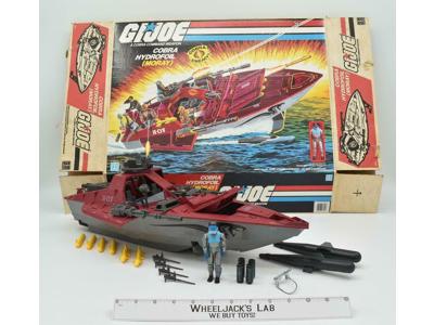 Cobra Moray Hydrofoil 100% Complete W/ Driver, Box &amp; Lens GI Joe 1985 Hasbro