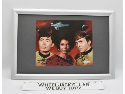 Sulu Uhura Chekov Star Trek Takei/Nichols/Koenig AUTOGRAPHED 8x10 Picture