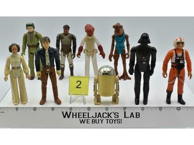 Lot of 9 #2 Star Wars 1980's Kenner Vintage Action Figures