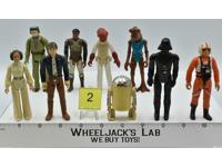 Lot of 9 #2 Star Wars 1980's Kenner Vintage Action Figures