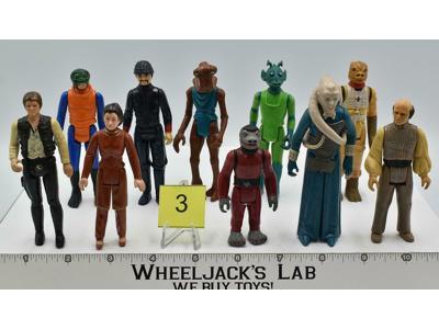 Lot of 10 #3 Star Wars 1980's Kenner Vintage Action Figures