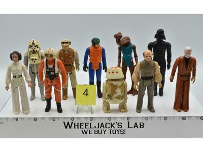 Lot of 10 #4 Star Wars 1980's Kenner Vintage Action Figures