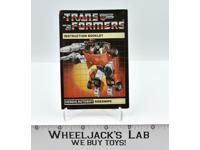 Sideswipe Action Figure Instructions Manual Booklet Sheet 1984 G1 Transformers