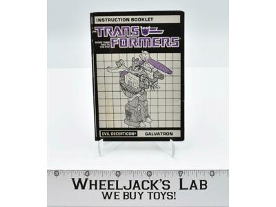 Galvatron Action Figure Vintage Instruction Booklet Manual 1986 G1 Transformers