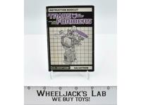 Galvatron Action Figure Vintage Instruction Booklet Manual 1986 G1 Transformers