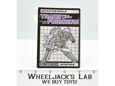 Astrotrain Instructions Manual Booklet 1985 Hasbro G1 Transformers Vintage