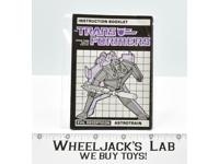 Astrotrain Instructions Manual Booklet 1985 Hasbro G1 Transformers Vintage