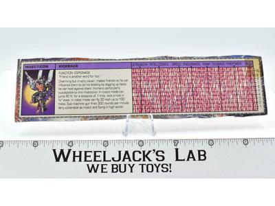 Kickback Action Figure Tech Spec 1985 Vintage Hasbro G1 Transformers