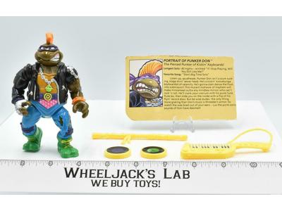 Punker Don 100% Complete Teenage Mutant Ninja Turtles 1991 Playmates Figure