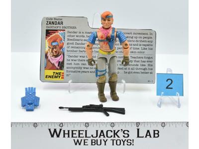 Zandar #2 V1 100% Complete 1986 GI Joe ARAH Hasbro Vintage Action Figure
