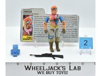 Zandar #2 V1 100% Complete 1986 GI Joe ARAH Hasbro Vintage Action Figure