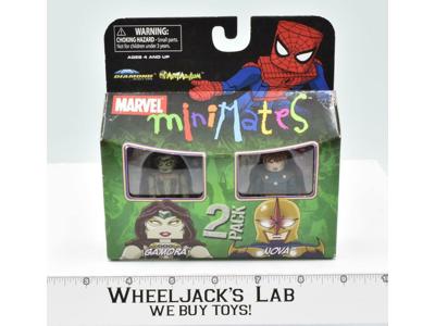 Gamora &amp; Nova Mini Mates Marvel Hasbro 2008 MISB