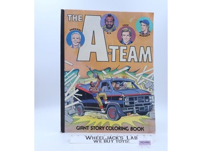 The A-Team Giant Story Coloring Book 1984 Vintage 21.5 x 16.5