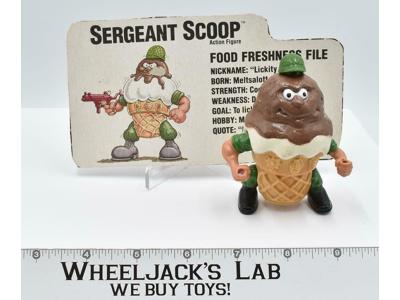 Sergeant Scoop W/Card Food Fighters 1988 Mattel Vintage Action Figure