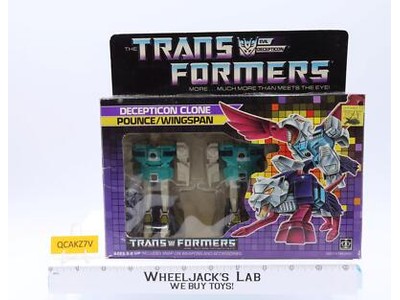 Pounce & Wingspan W/BOX & INSERT 100% Complete Vintage G1 Transformers Figure