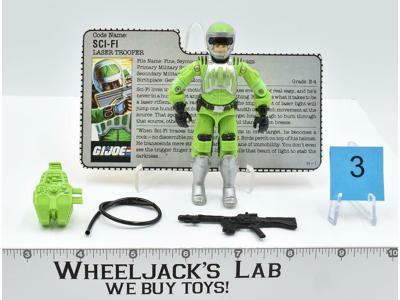 Sci-Fi #3 V1 100% Complete GI Joe ARAH Vintage Hasbro 1986 Action Figure