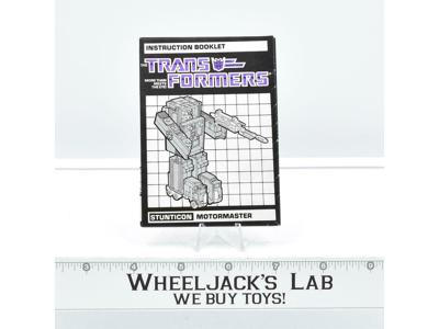 Motormaster Action Figure Instruction Manual Booklet 1986 Hasbro G1 Transformers