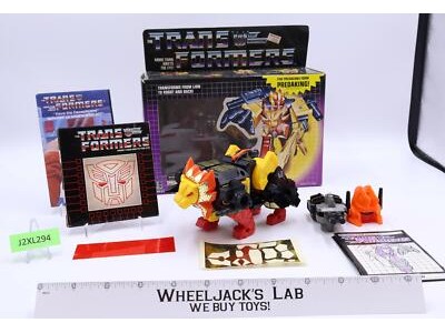 Razorclaw W/ Box & Insert 100% Complete 1986 Vintage G1 Transformers Figure