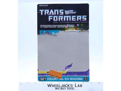 Overbite Cardback 1987 Vintage Hasbro G1 Transformers Action Figure