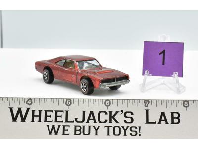 Custom Dodge Charger #1 Red 1968 Hot Wheels Mattel Vintage Redline RL