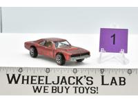 Custom Dodge Charger #1 Red 1968 Hot Wheels Mattel Vintage Redline RL