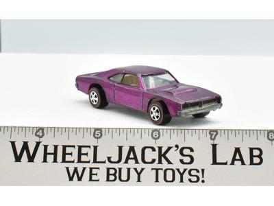 Custom Dodge Charger Purple 1968 Hot Wheels Mattel Vintage Redline RL