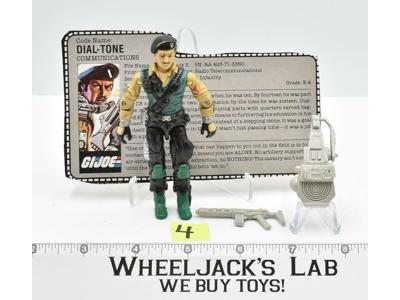 Dial-Tone #4 V1 100% Complete GI Joe Action Figure Vintage 1986 Hasbro