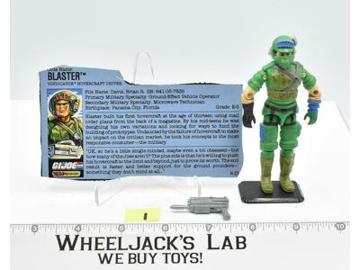Blaster #1 V1 100% Complete 1987 GI Joe ARAH Vintage Hasbro Action Figure