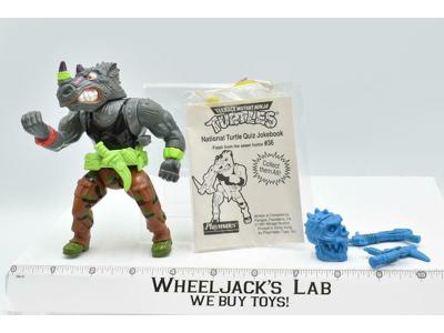 Machine Gunnin Rocksteady COMPLETE Teenage Mutant Ninja Turtle 1991 Playmates