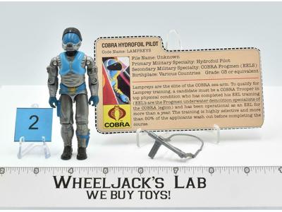 Lampreys #2 V1 100% Complete GI Joe ARAH Vintage Hasbro 1985 Action Figure