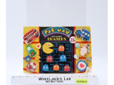 Fruit Scented Erasers Pac-Man 1980s Midway Vintage NEW SEALED
