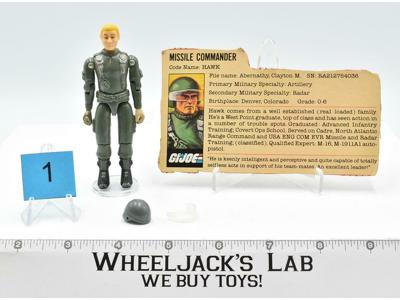 Hawk #1 V1 Straight Arms 100% Complete 1982 GI Joe Vintage Hasbro Action Figure