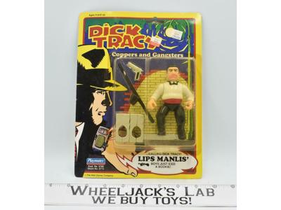 Lips Manlis' Dick Tracy 5" Coppers &amp; Gangsters MOSC Action Figure 1990 Playmates