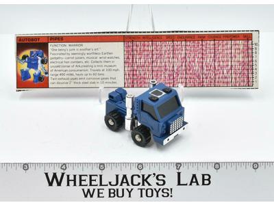 Pipes 100% Complete Mini Vintage 1984 G1 Transformers Hasbro Action Figure