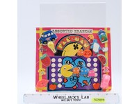 Assorted Erasers Pac-Man 1980s Midway Vintage NEW SEALED