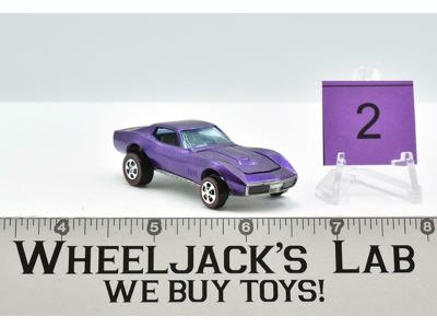 Custom Corvette #2 Purple Restored 1967 Redline Hot Wheels Mattel Vintage RL