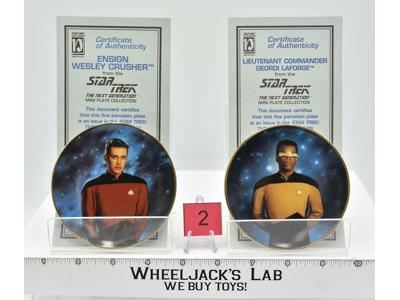 Lt. Commander Laforge&amp;Ensign Wesley Crusher #2 Mini Plates Star Trek 97 Hamilton