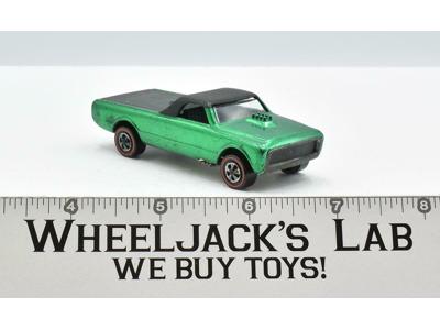 Custom Fleetside Green 1968 Redline Hot Wheels Mattel Vintage RL