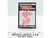 Hot Rod TARGETMASTER Action Figure Instruction Manual 1987 G1 Transformers
