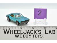 Custom Camaro #2 Aqua 1968 Hot Wheels Mattel Vintage Redline RL