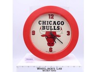 Chicago Bulls Wall Clock NBA Properties 1992 Bulova Sportstime WORKS