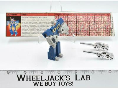 Eject SILVER 100% Complete W/Tech 1986 Vintage G1 Transformers Action Figure