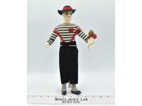 Be Mime 12" Doll Mime Holding Rose French Style Mime Doll