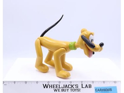 Pluto Walt Disney Store Jointed Hard Plastic 7"