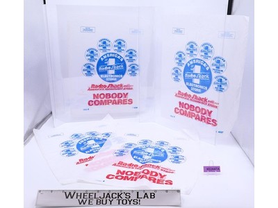 Lot of 3 Radio Shack Store Plastic Shopping Bags Vintage