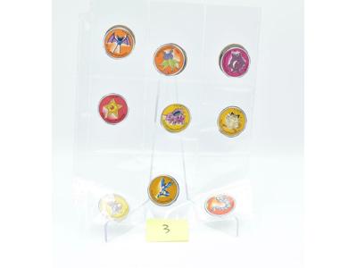 Lot of 13 Cards Pokemon Pikachu + 12 round Button Cards