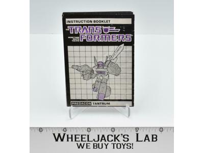 Tantrum Action Figure Vintage Instruction Manual Booklet 1986 G1 Transformers